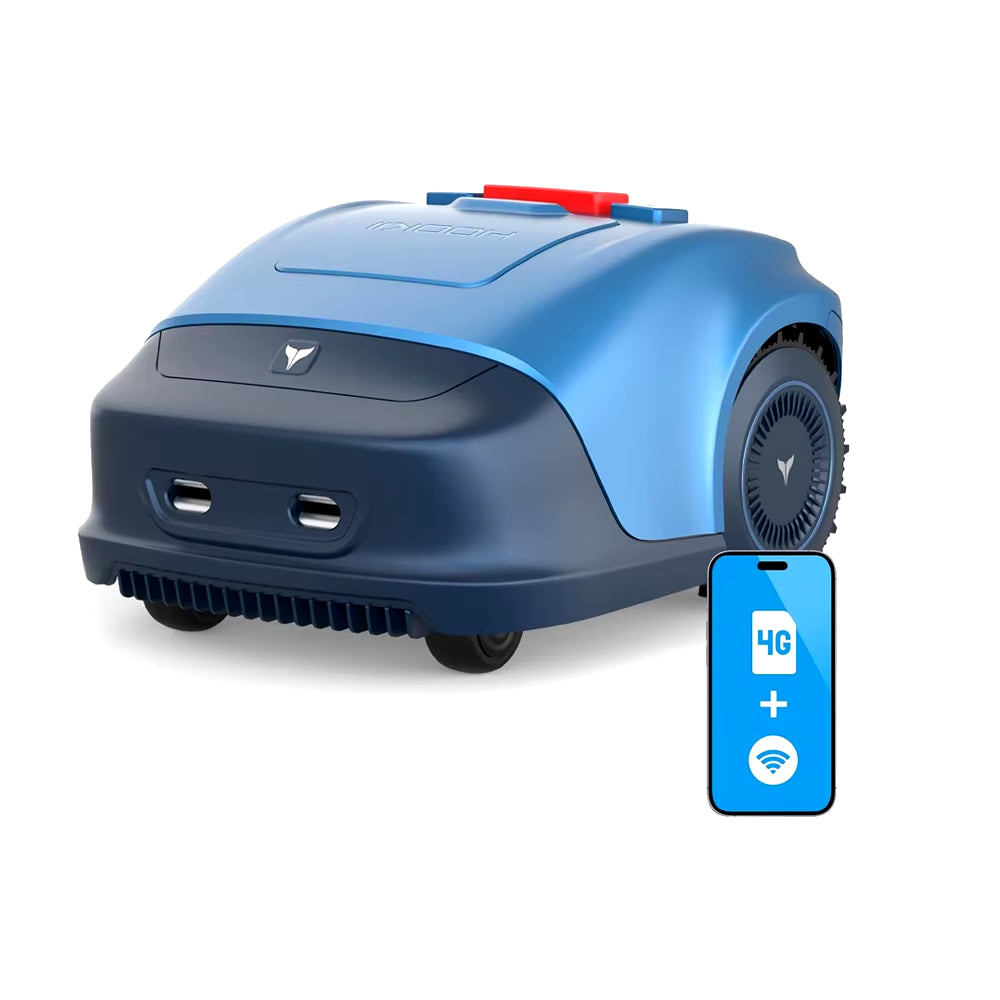 H18EX Robotic Lawnmower 4G Wifi Bluetooth for Garden up to 1000M² Parallel Tracks Charging Station Included, 4.4 Ah